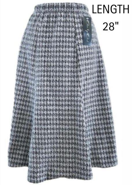 Monique Black Tweed Skirt